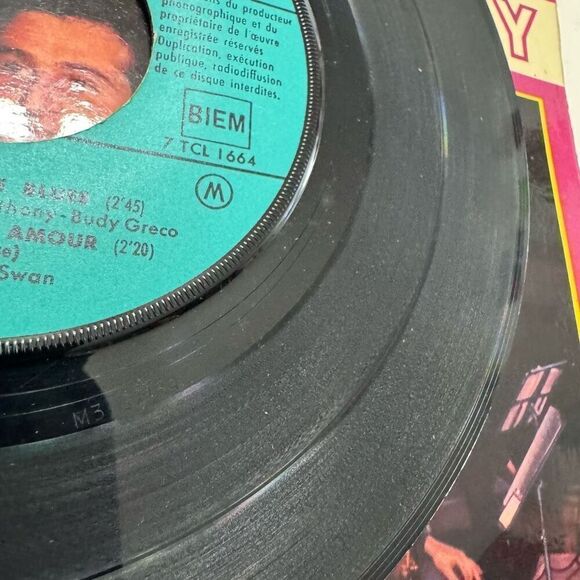 Richard Anthony Vinyl 45 RPM EP J'irai Twister Le Blues - Columbia 1358 M Rèduit - Picture 6 of 9